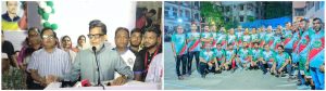 উদ্বোধনী ম্যাচে অংশ নেয় বাগানবাড়ি সমাজ কল্যাণ সংসদ এবং খিলগাঁও মডেল কলেজের প্রাক্তন ছাত্র-ছাত্রীদের সংগঠন ‘ওসাক’।